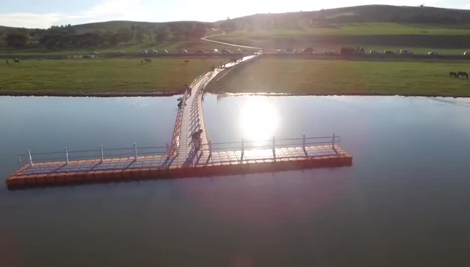工厂货源 水上浮筒平台  水上浮桥栈道