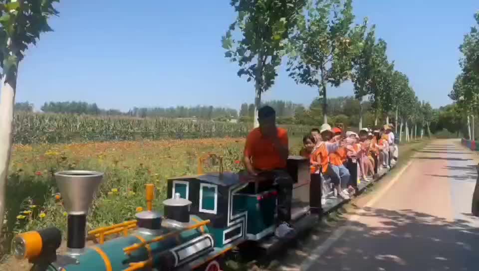 景区公园儿童骑乘小火车 户外游乐观光车供应 昊龙游乐
