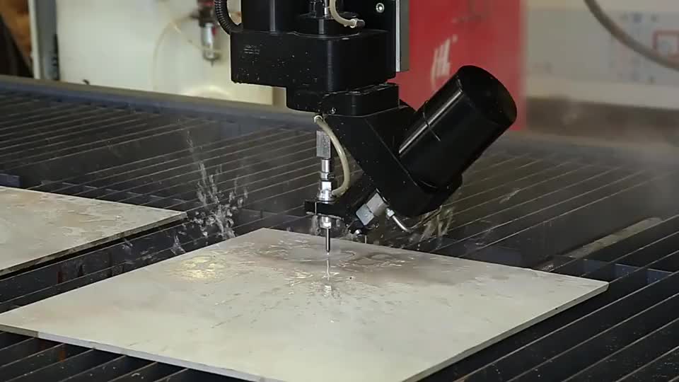 数控CNC水刀切割机床石材玻璃陶瓷钢铁铝铜板雕刻字拼花水切机台