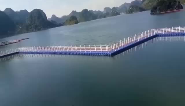 水上平台浮桥 浮箱走廊