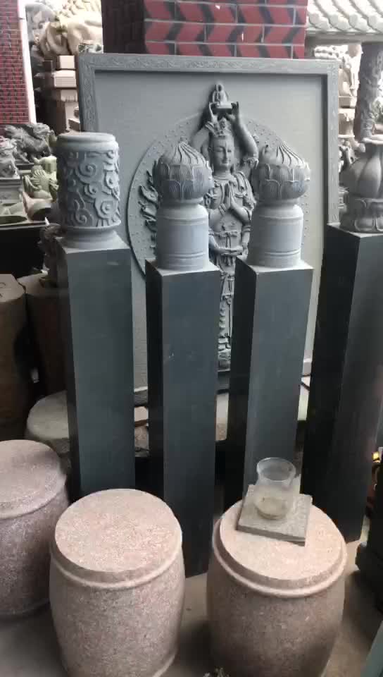 石雕拴马桩 室内做旧石头柱子装饰 汉白玉青石厂家制作